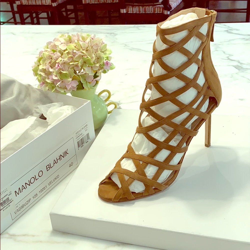 Manolo Blahnik  caged booties